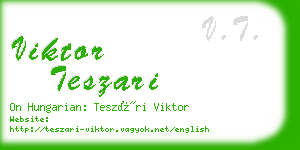 viktor teszari business card